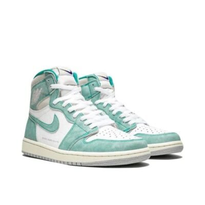 Air Jordan 1 Retro High OG “HYPER ROYAL” — Classic White & Teal Suede, 2019 Edition