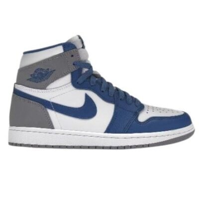 Air Jordan 1 Retro High OG "Stealth Navy" - Blue & Grey Leather High-Top Sneakers