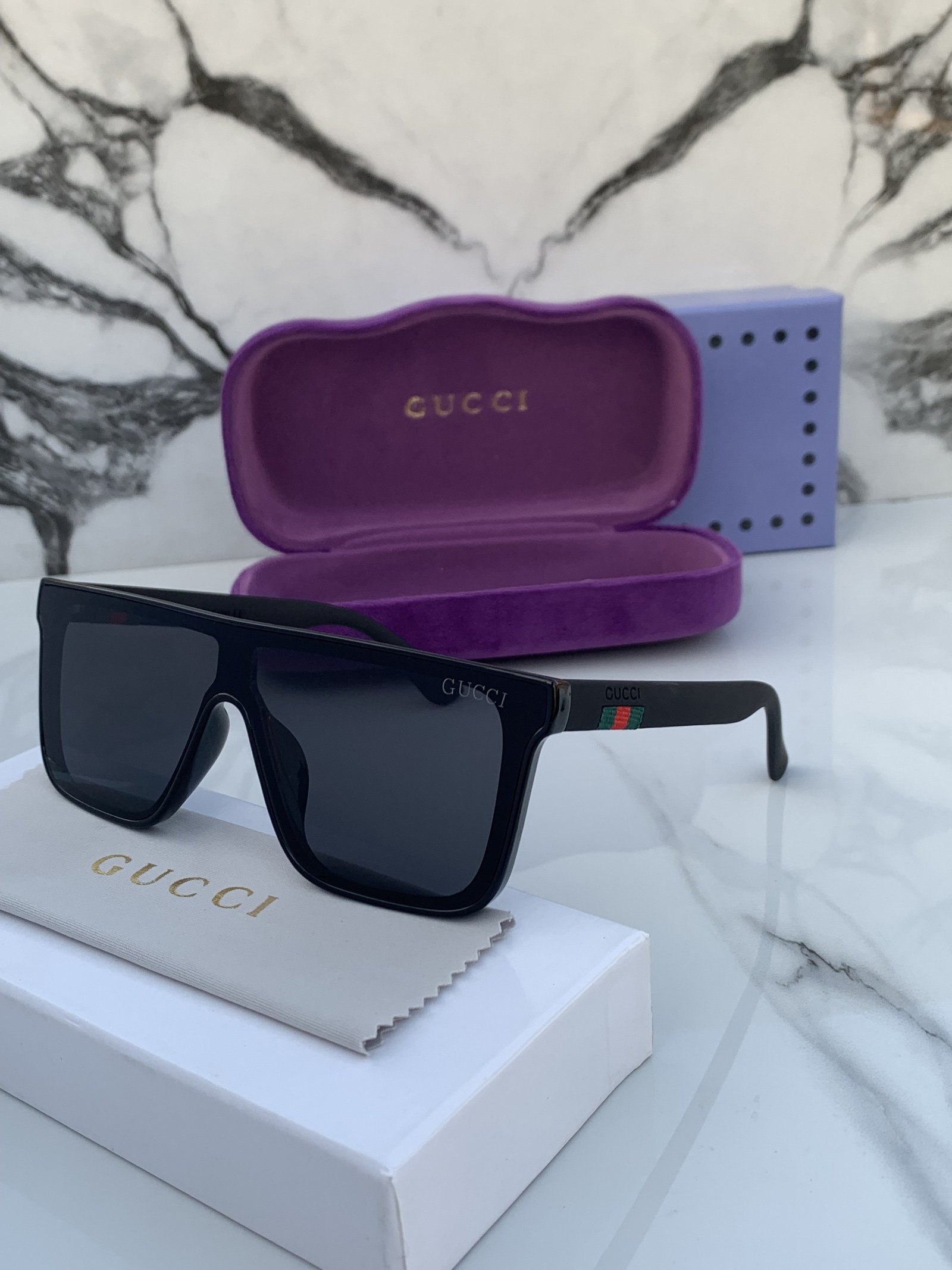Branded GCI Full Black Sunglasses - Image 6
