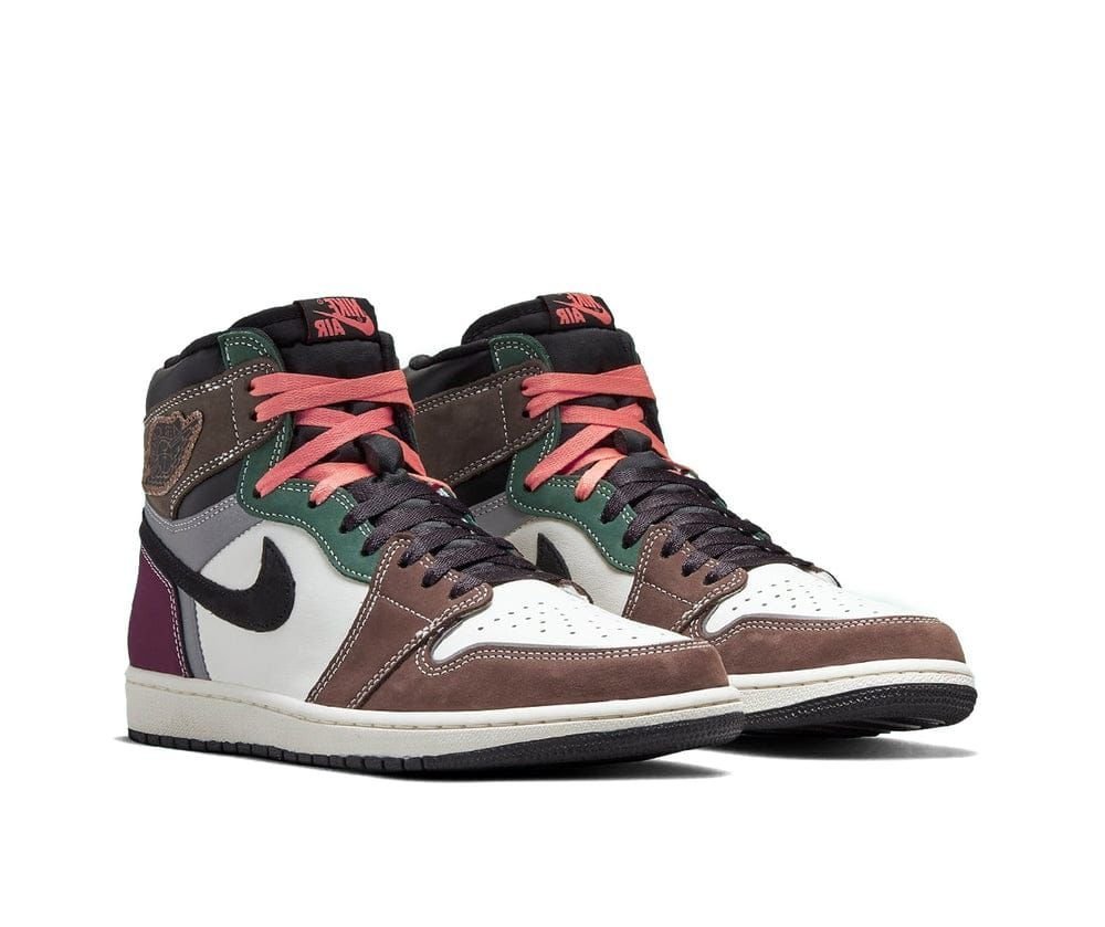 Air Jordan 1 Retro High OG β Mixed Earth Tone / Green / Coral Laces