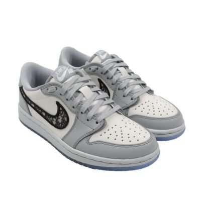 Dior x Air Jordan 1 Low Gray & White