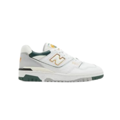 New Balance 550 White/Green Sneakers - Classic Retro Style