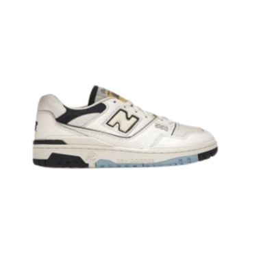New Balance 550 White/Black Sneakers - Retro 80s Style Basketball Shoe