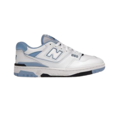 New Balance 550 White/Blue Sneakers - Classic Retro Basketball Shoes