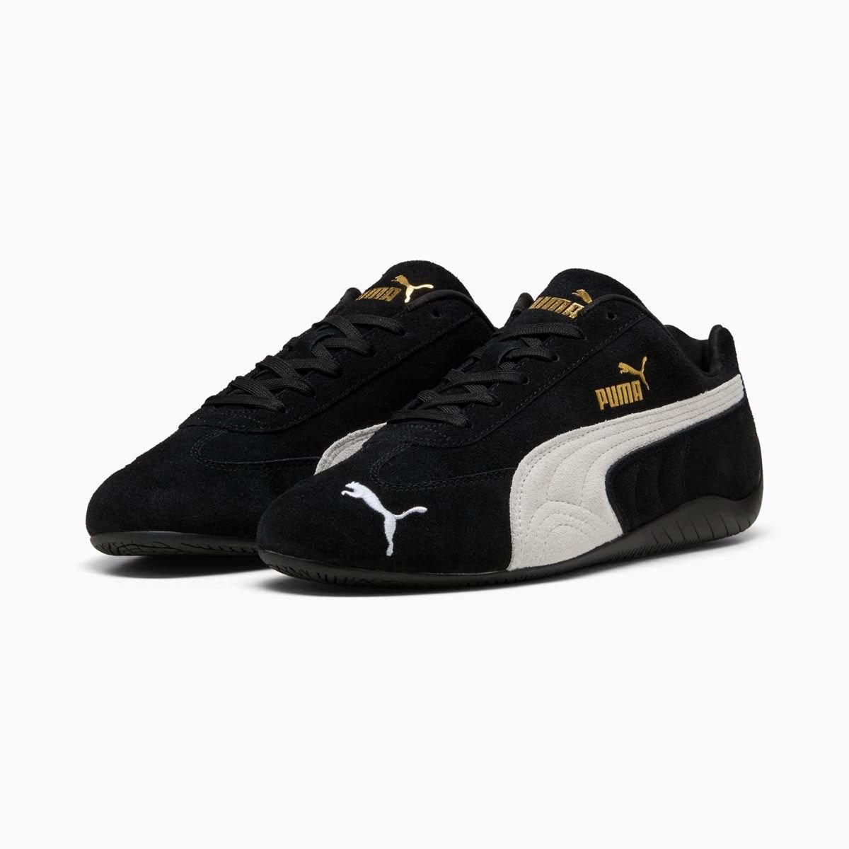 Puma Speedcat OG Formstrip Sneaker in Black/White Suede - Image 2