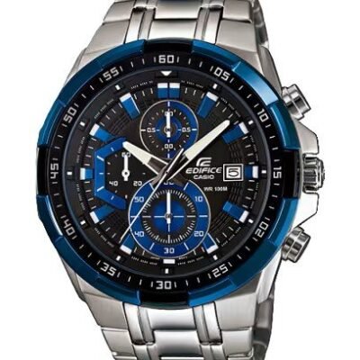 Edifice Silver Blue Metal Watch
