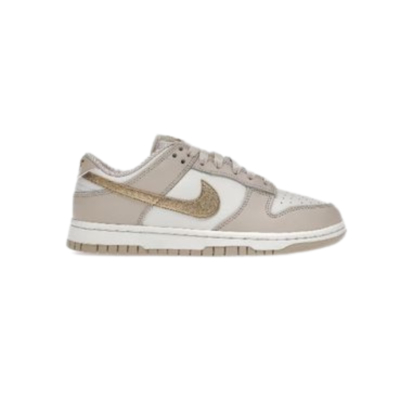 Nike Dunk Low “Gold Swoosh” Beige & Metallic Gold – Women’s Lifestyle Sneaker