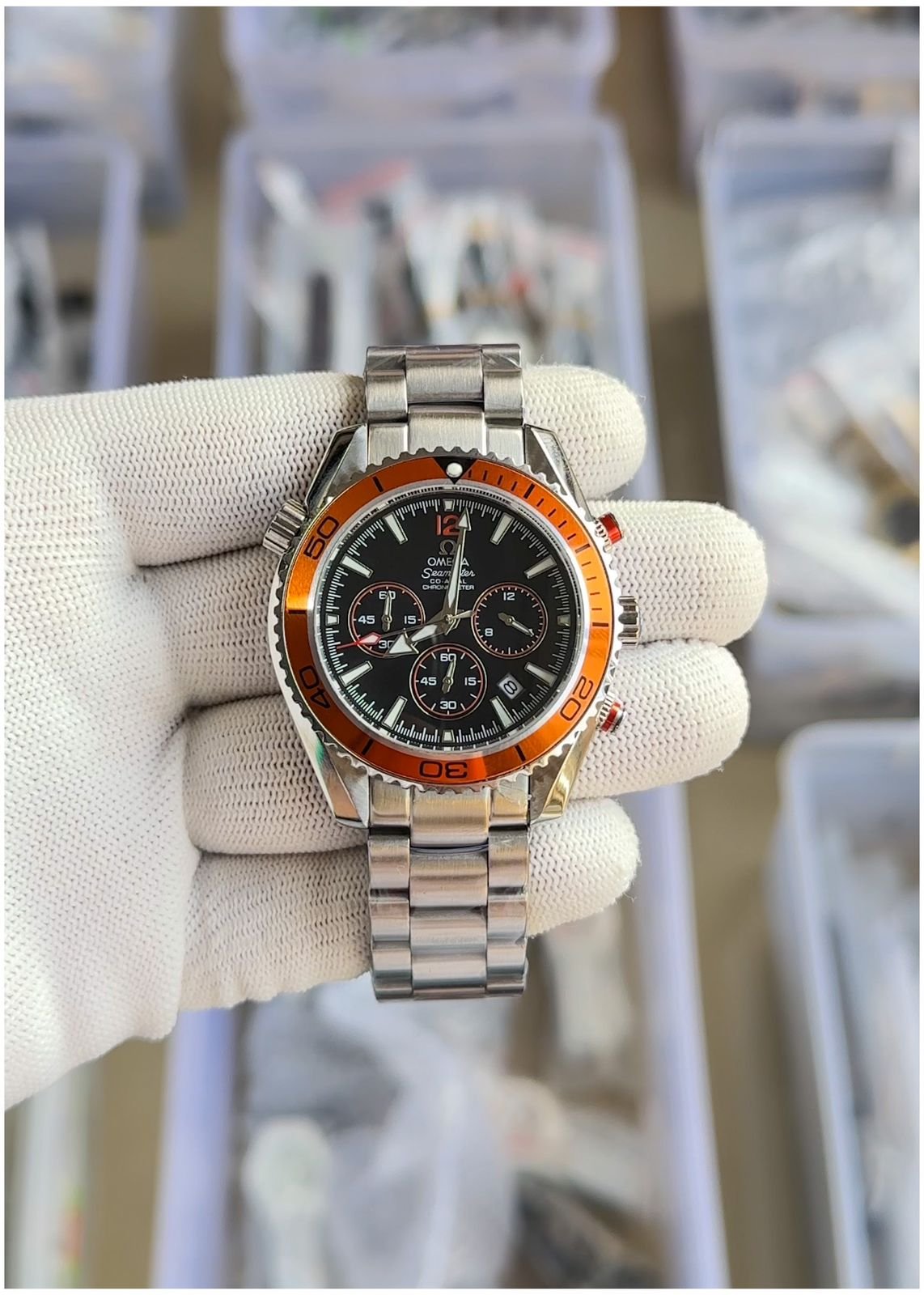 Omeg_a Seamaster Planet Ocean Quartz Japan
