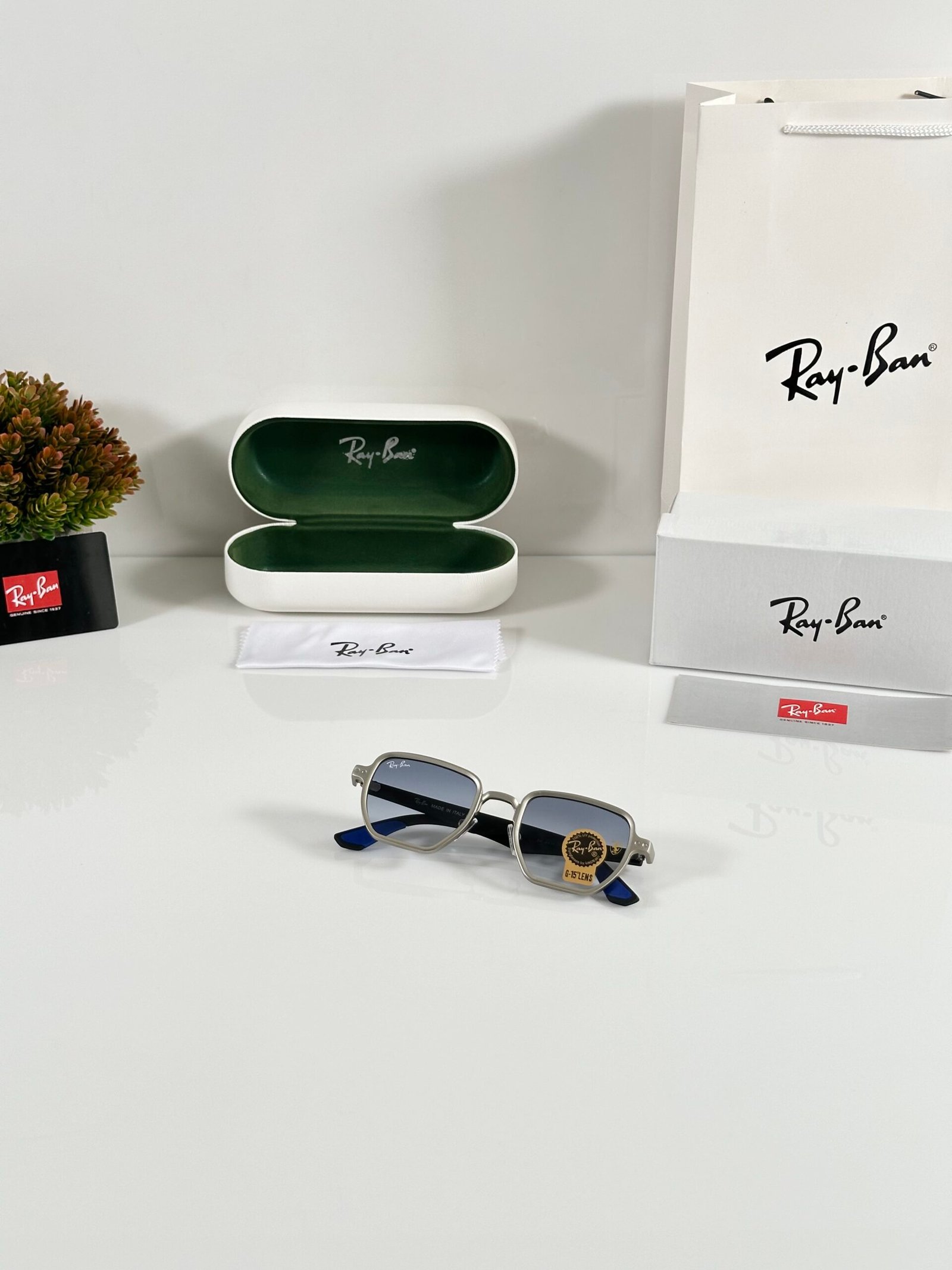Rayban 08 Silver Blue - Image 4