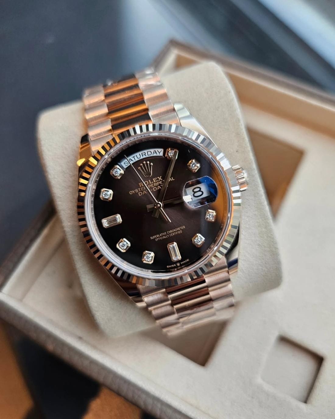 Role_x Oyster Perpetual Day Date 40 Battery Working Like Automatic