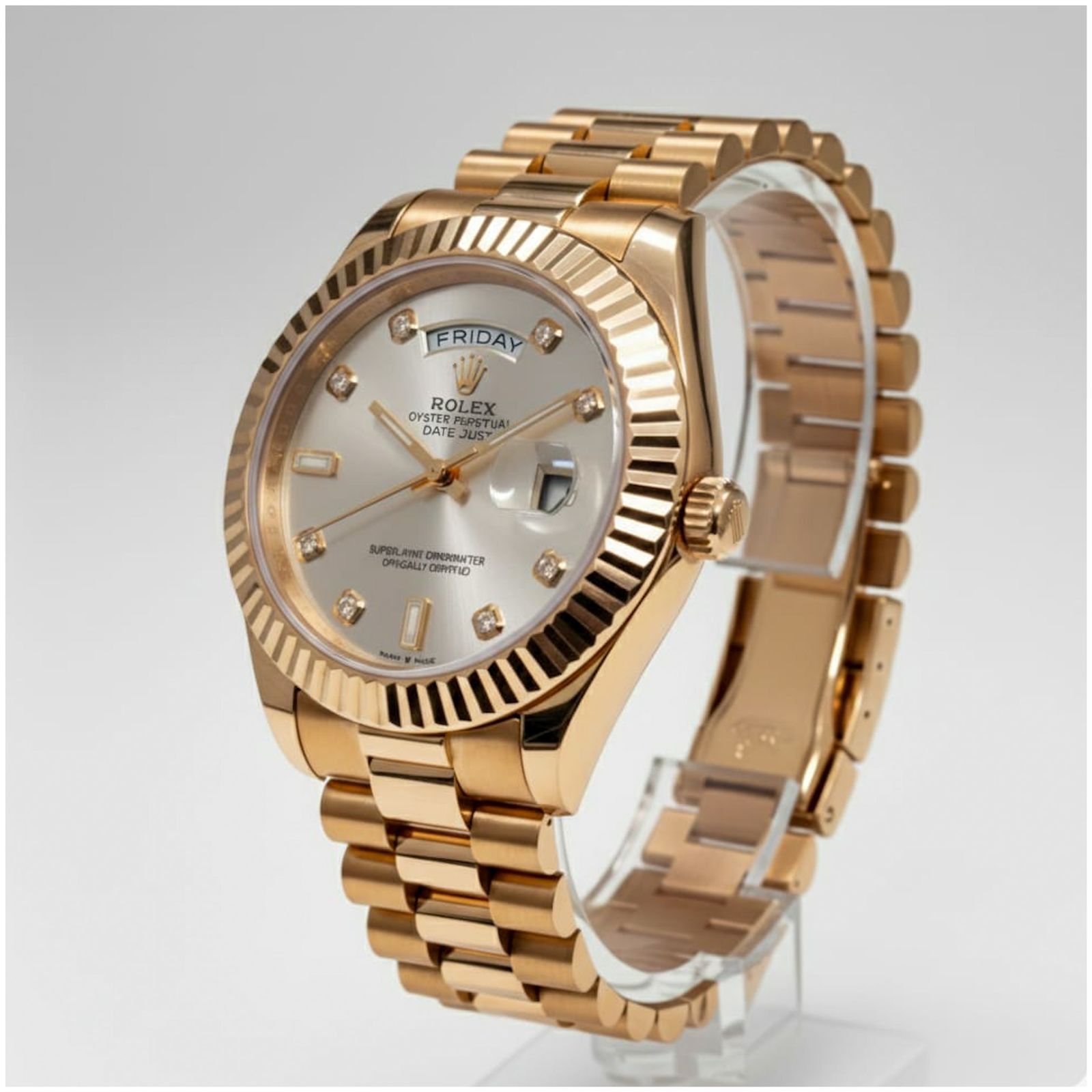 Role_x Oyster Perpetual Day Date Diamond Copper-White 40 Battery