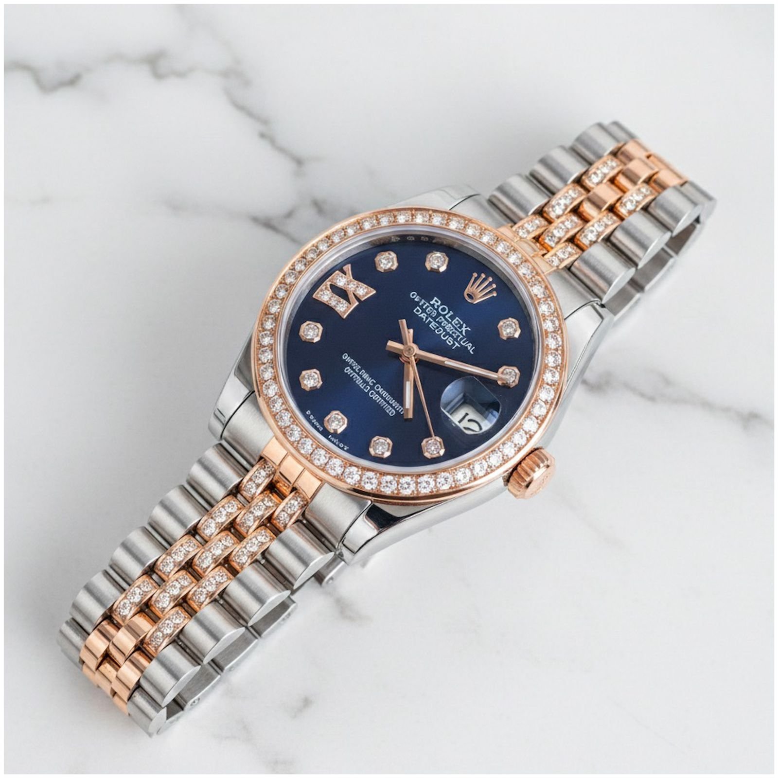 Role_x Oyester Perpetual Date Just 2Ton-Copper-Blue
