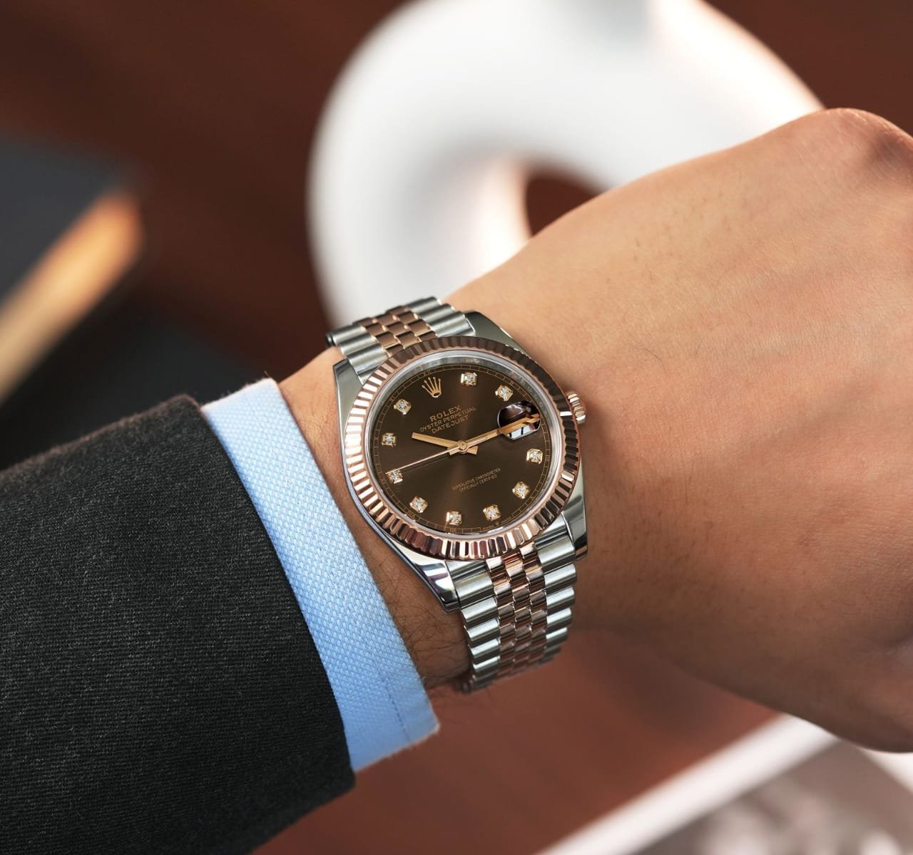 Role_x Oyster Perpetual Date Just Automatic Copper - Image 3