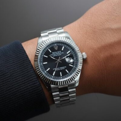 Role_x Oyster Perpetual Date Just Silver-Black Working Like Automatic