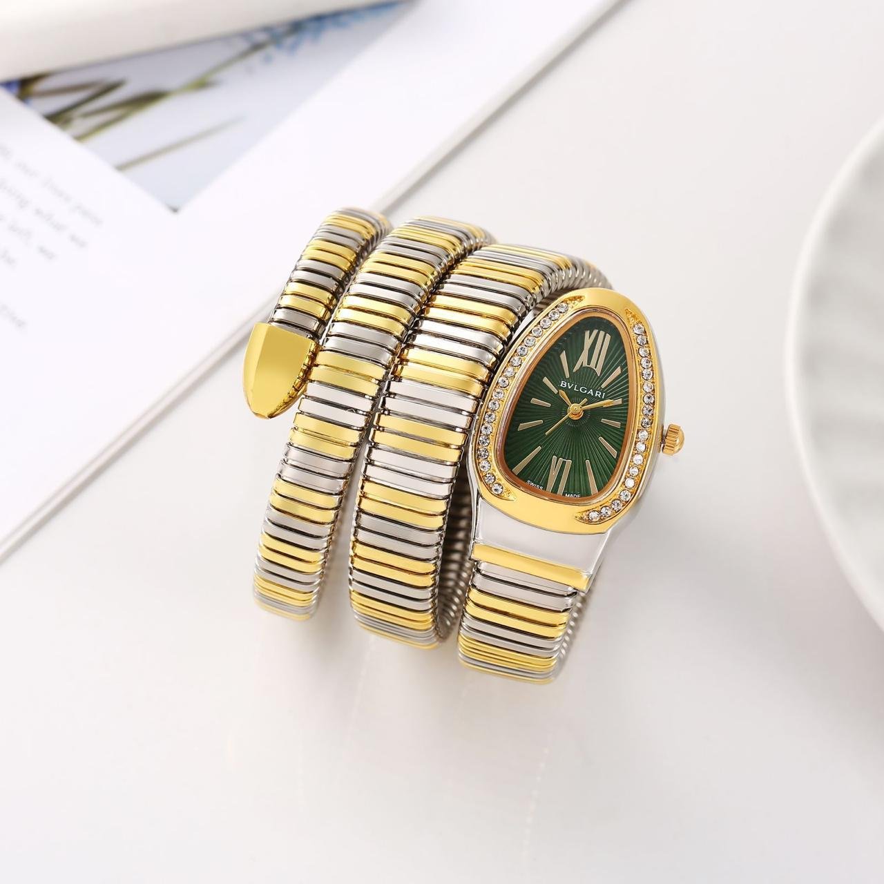 Bvlgari Serpenti Snake Gold-Green