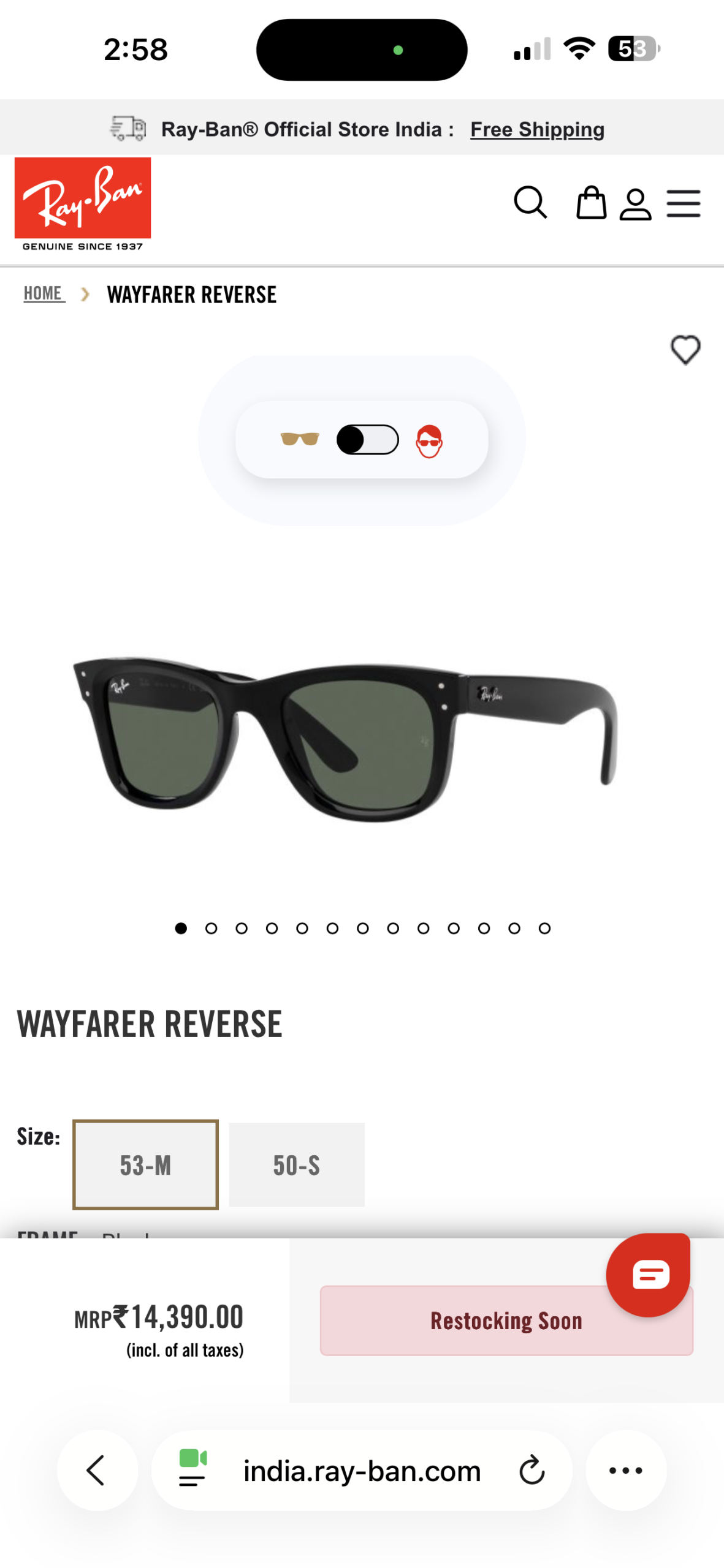 Rayban Reverse 0502 Shine Black - Image 3