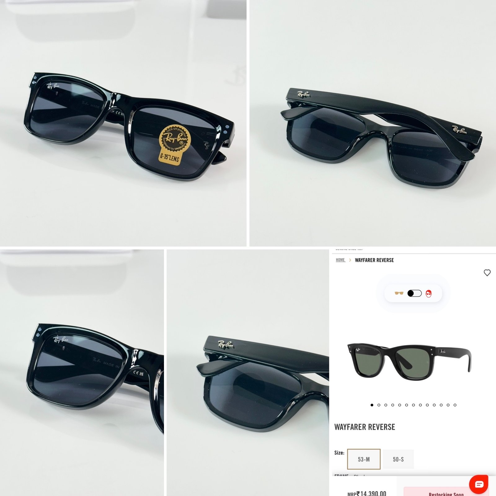Rayban Reverse 0502 Shine Black - Image 2