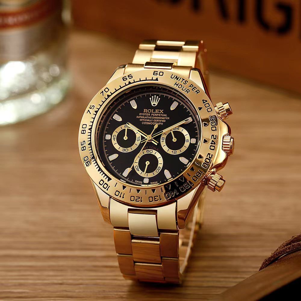 Role_x Oyster perpetual Daytona Chosmograph Gold-Black