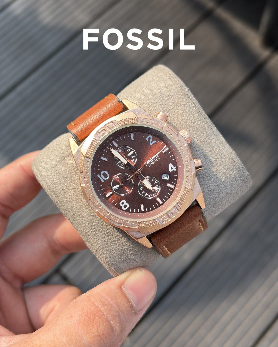 Fossi_l Bronson Chronograph Luggage Leather - Image 4