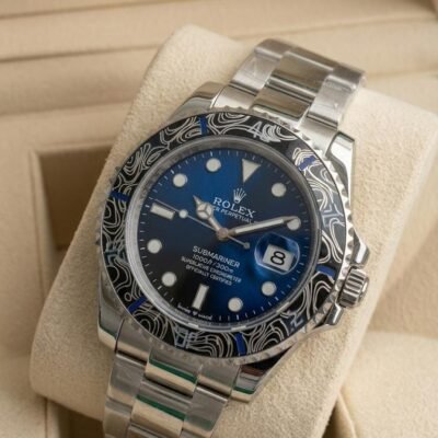 Role_x Oyster Perpetual Submarine DIW Limited Addition Silver-Blue