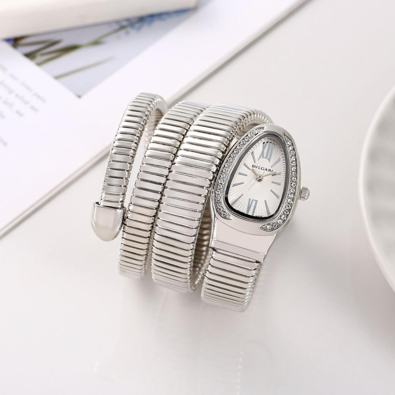 Bvlgari Serpenti Snake Silver-White