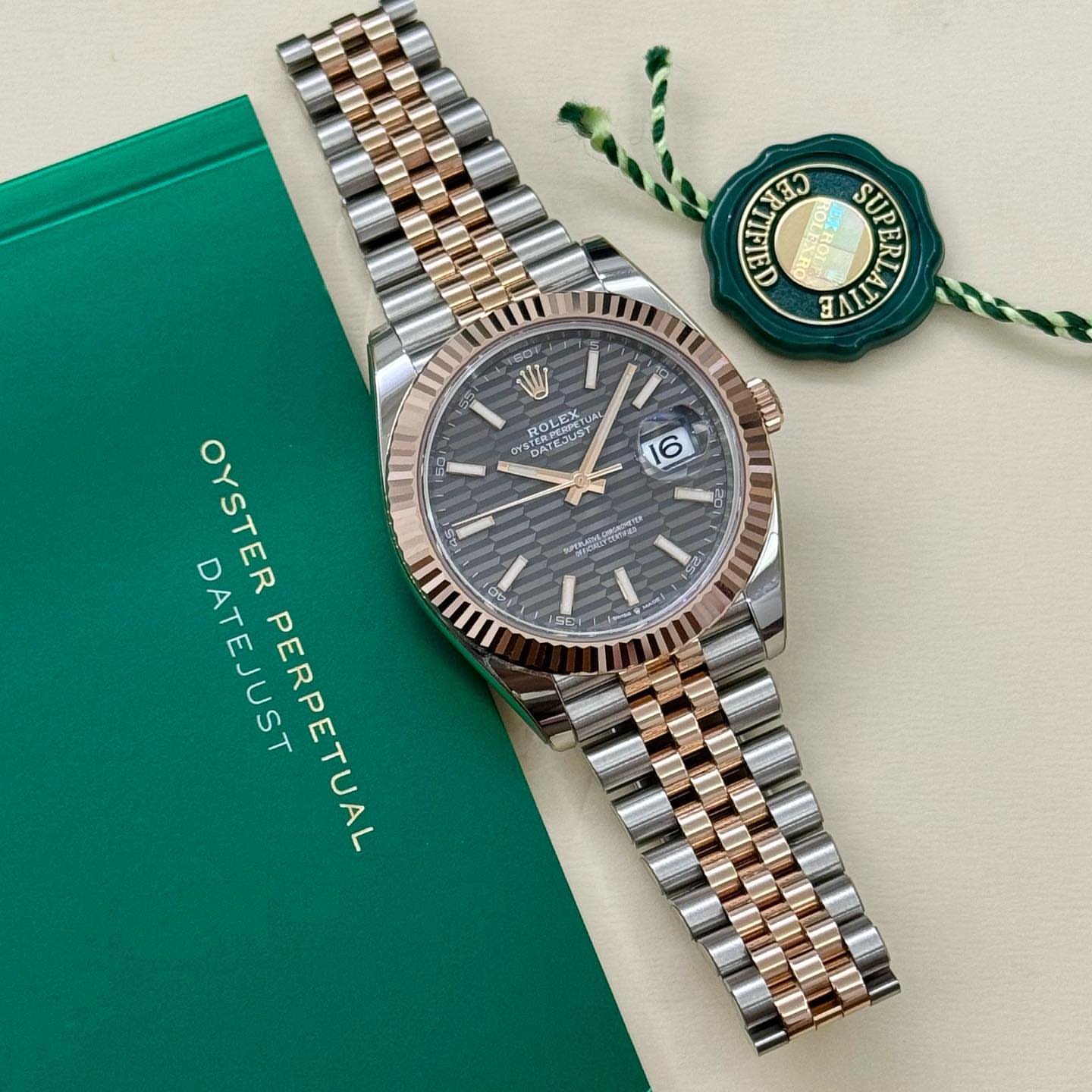 Role_x Oyster Perpetual Date Just 2Ton-Copper-Grey - Image 3