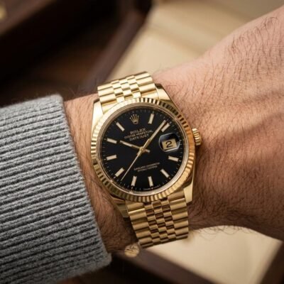 Role_x Oyster Perpetual Date Just Gold-Black