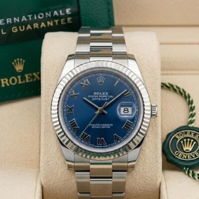 Role_x Oyster Perpetual Date Just Silver-Blue