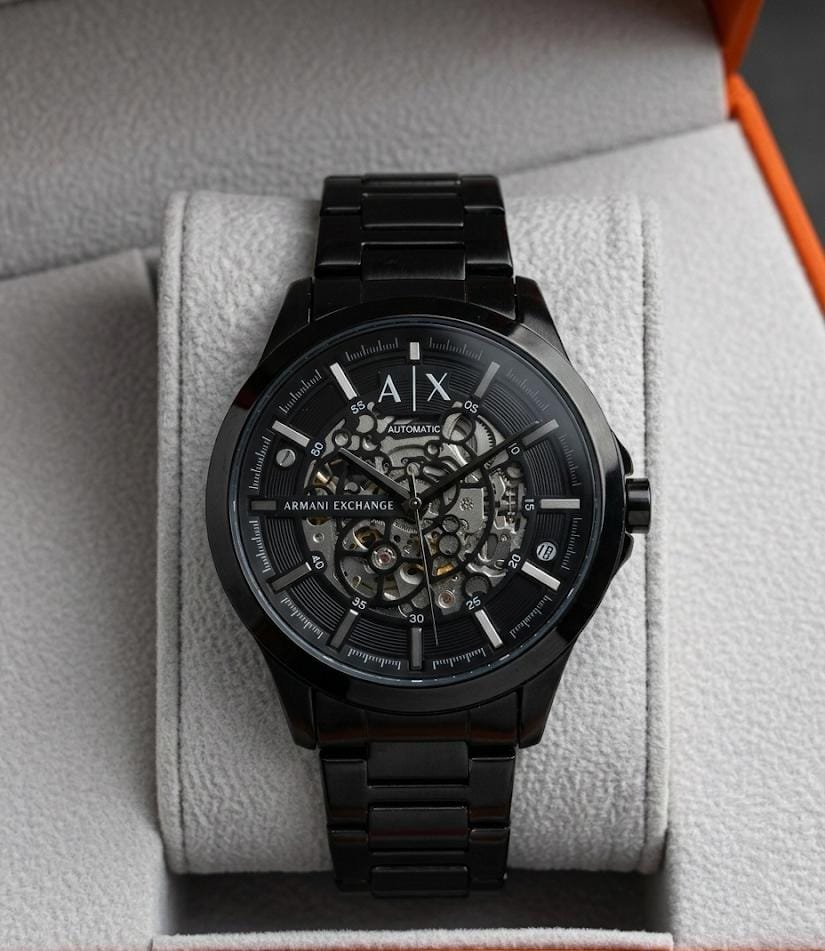 Arman_i Exchange Ax2418 Hampton Automatic Black Plate