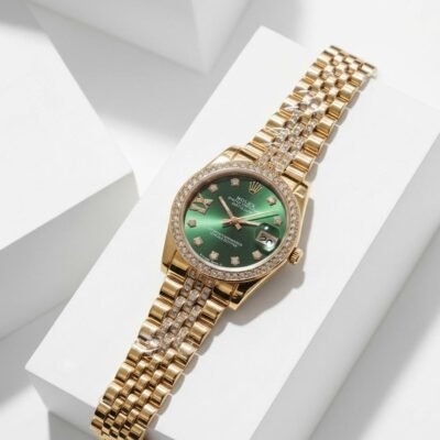 Role_x Oyester Perpetual Date Just Gold-Green