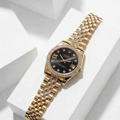 Role_x Oyester Perpetual Date Just Gold-Black