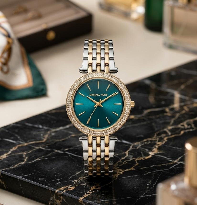 Michael_Kors Darci 2Ton-Gold-Green