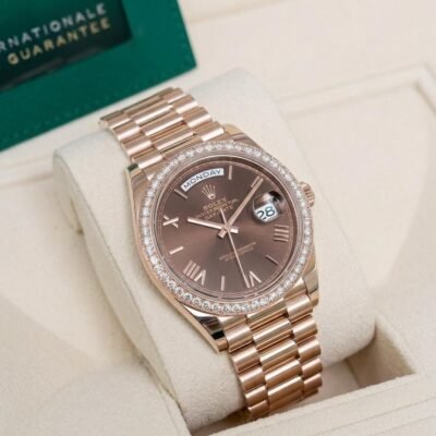 Role_x Oyster Perpetual Day Date Diamond Copper-Brown