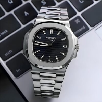 Patek_philippe Nautilus Quartz Silver-Black