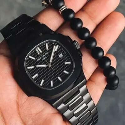 Patek_philippe Nautilus Quartz black white