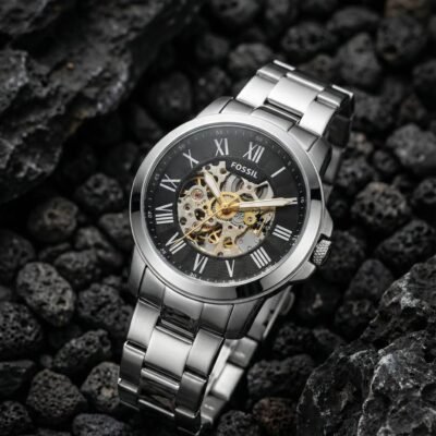 Fossi_l Grant Automatic Silver-Black