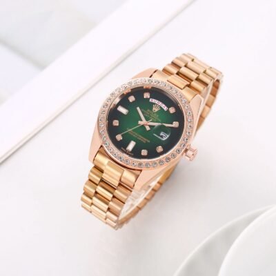Role_x Oyster Perpetual Day Date Diamond Copper-Green