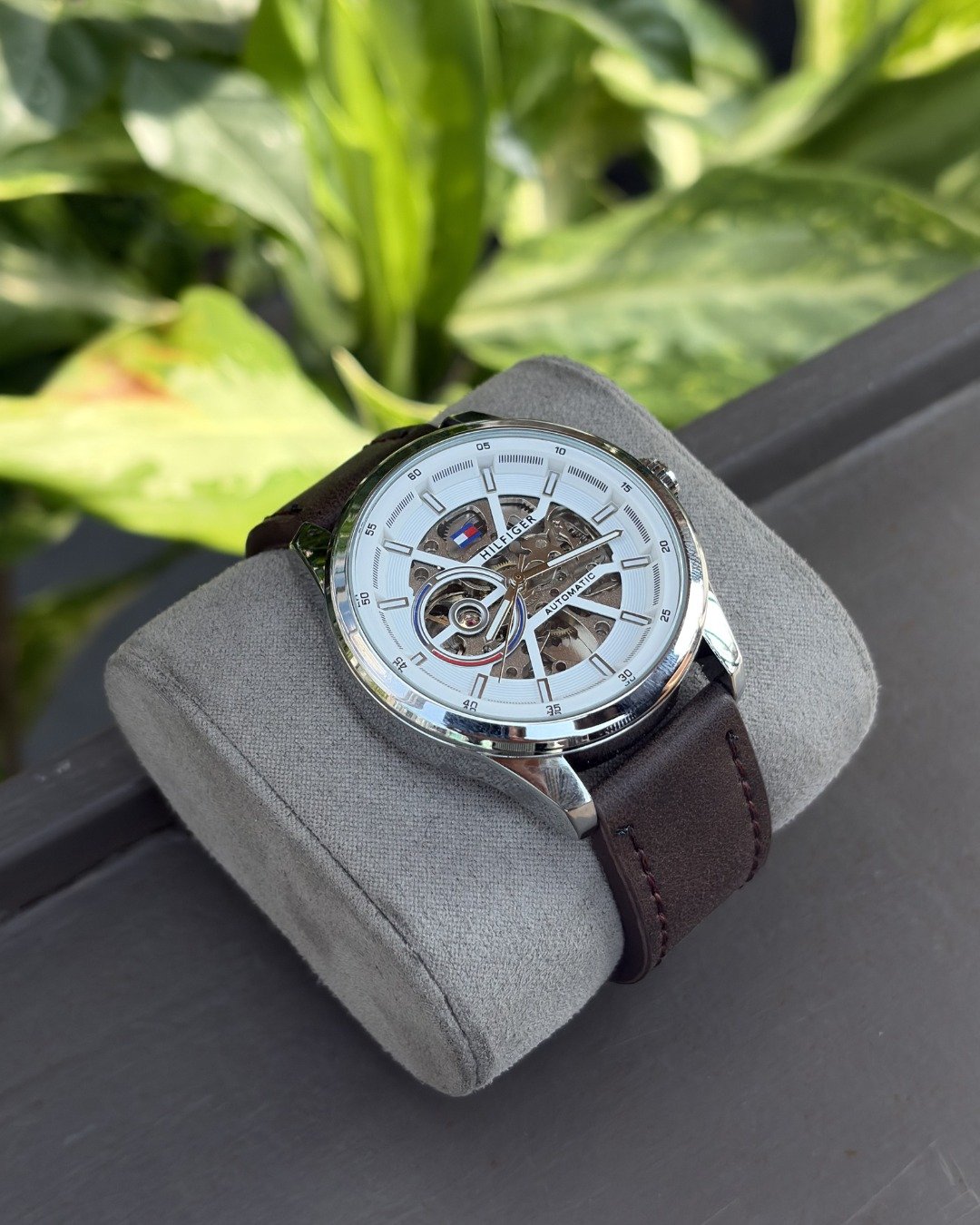 Tommy_hilfiger Automatic Leather DarkBrown-Silver-White - Image 3