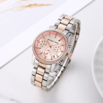 Michae_l Kors Bryant Chronograph 2Ton-Copper-Pink