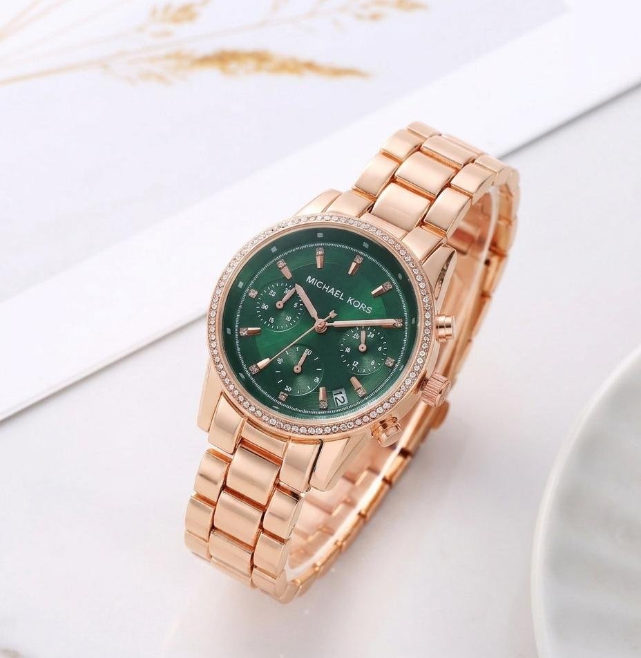 Michae_l Kors Bryant Chronograph Copper-Green