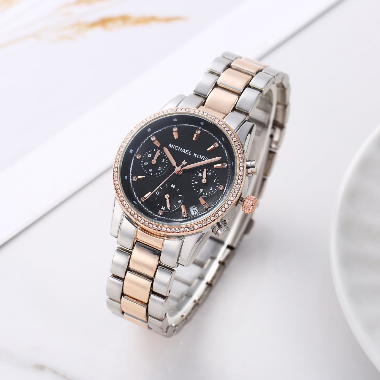 Michae_l Kors Bryant Chronograph 2Ton-Copper-Black