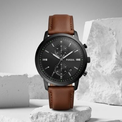 Fossi_l Townsman Chronograph DarkBrown-Black-Black