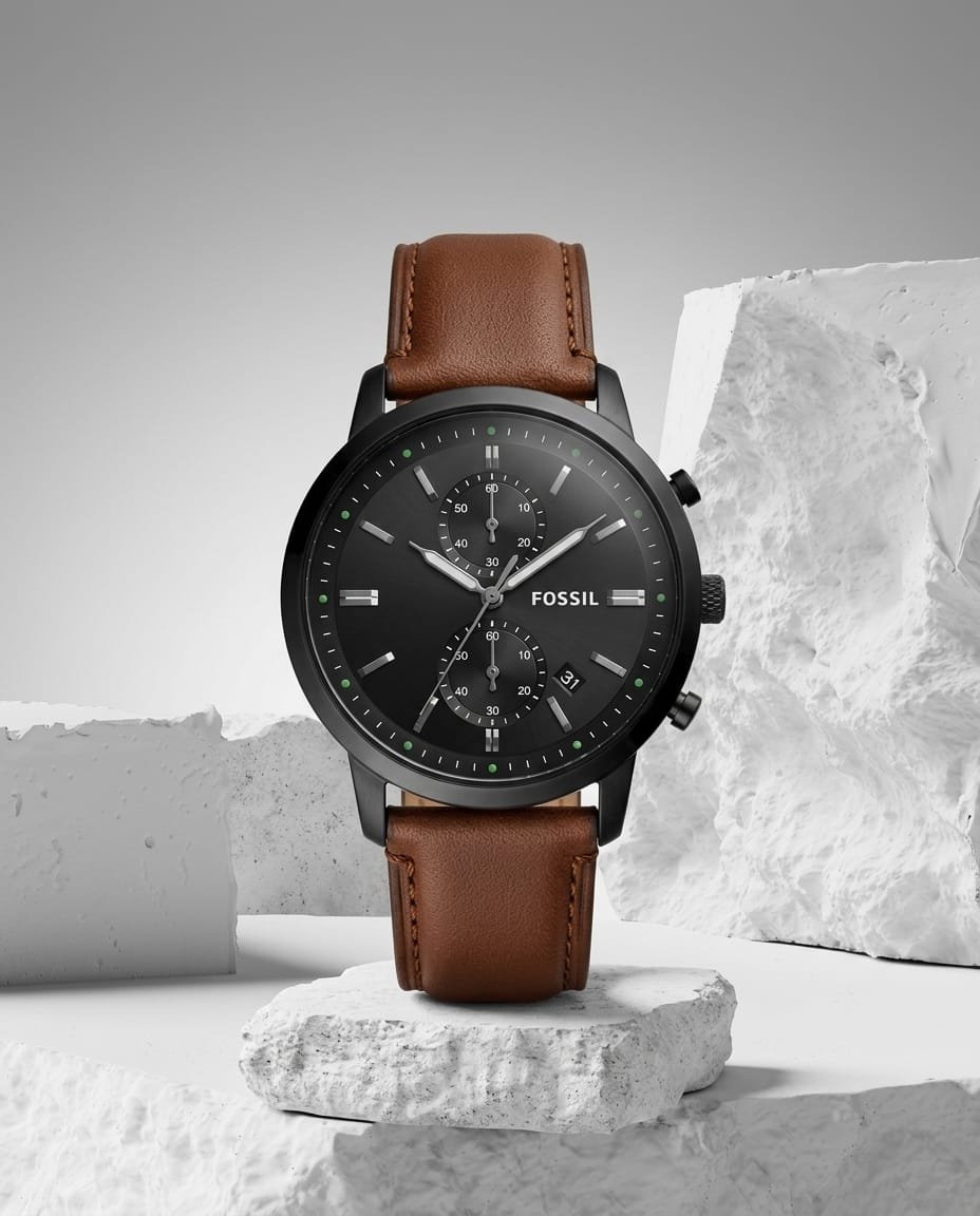 Fossi_l Townsman Chronograph DarkBrown-Black-Black