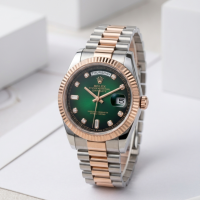 Role_x Oyster Perpetual Day Date Diamond 2Ton-Copper-Green