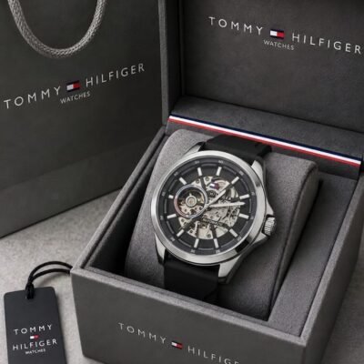 Tommy_hilfiger Automatic Silicon Black-Silver