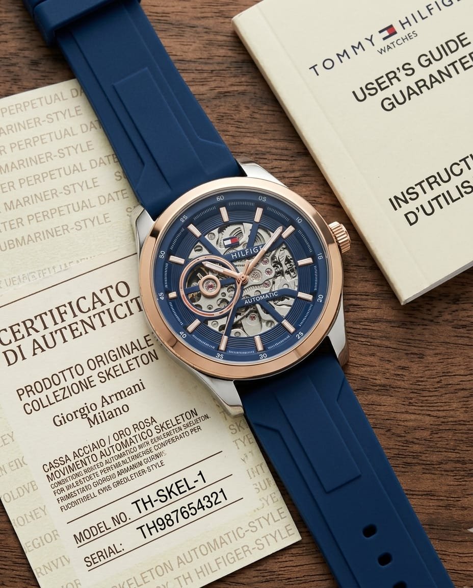 Tommy_hilfiger Automatic Silicon Blue-Copper-Blue