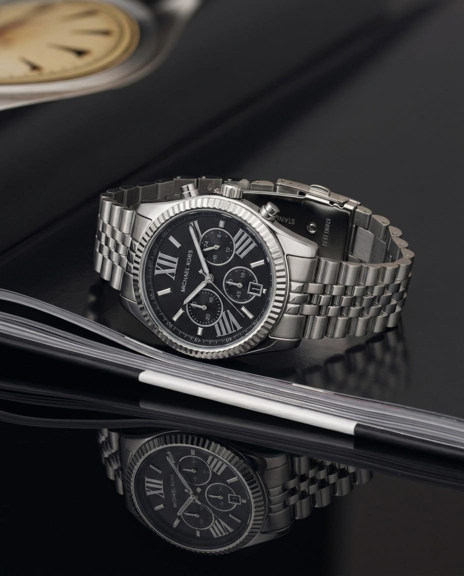 Michael_Kors Lexington Chronograph Silver-Black