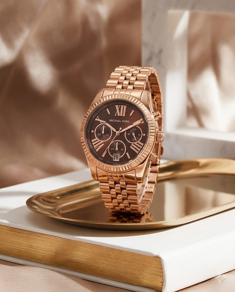 Michael_Kors Lexington Chronograph Copper-Brown