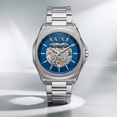 Arman_i Exchange Ax2418 Hampton Automatic Silver-Blue