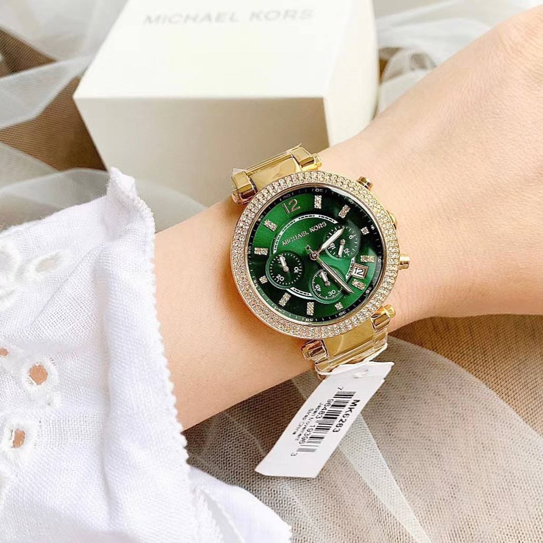 Michael_Kors Parker Gold-Green - Image 3